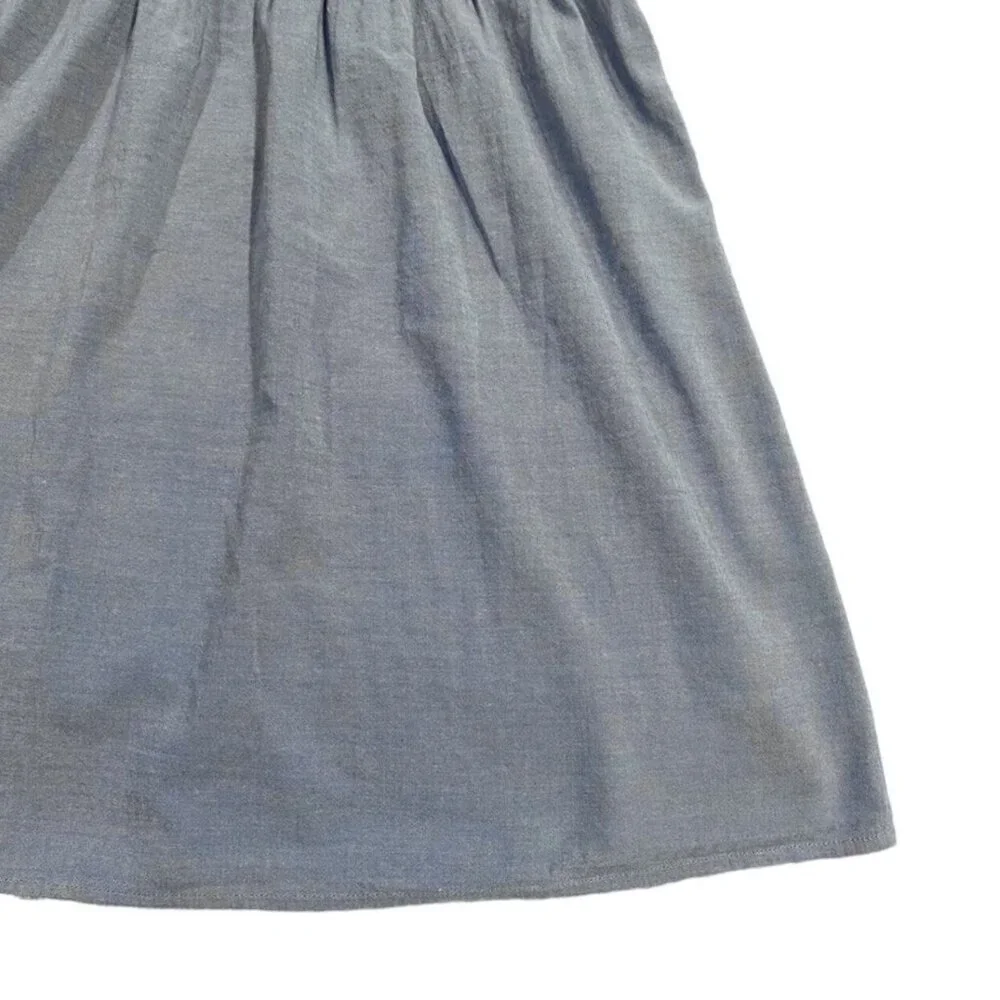 Old Navy Sz L (10-12) Chambray & Pink Striped Tank Dress